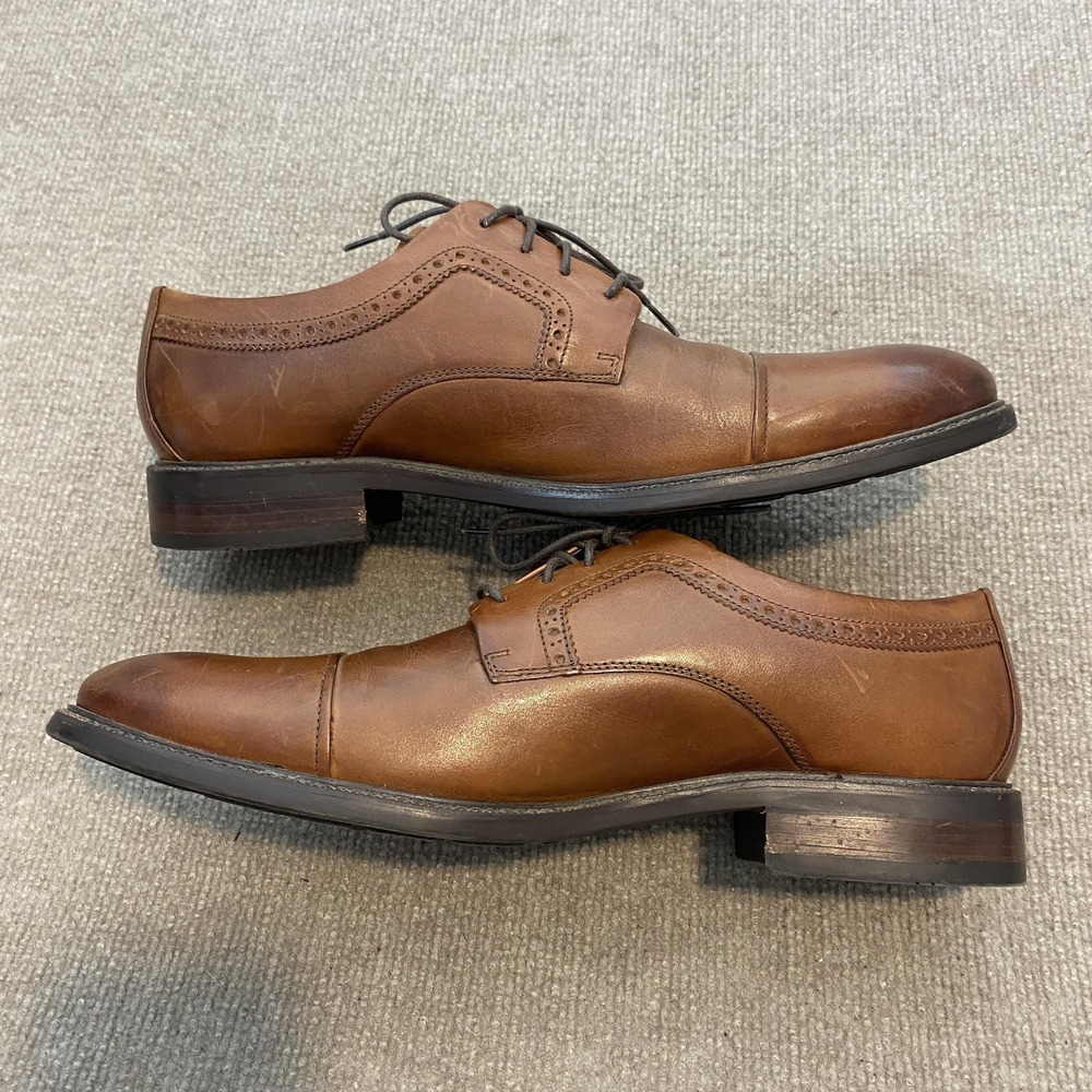 Cole Haan Grand.OS Shoes Mens Size 13 M Brown Leather Cap Toe Derby C28882 - Picture 3 of 11